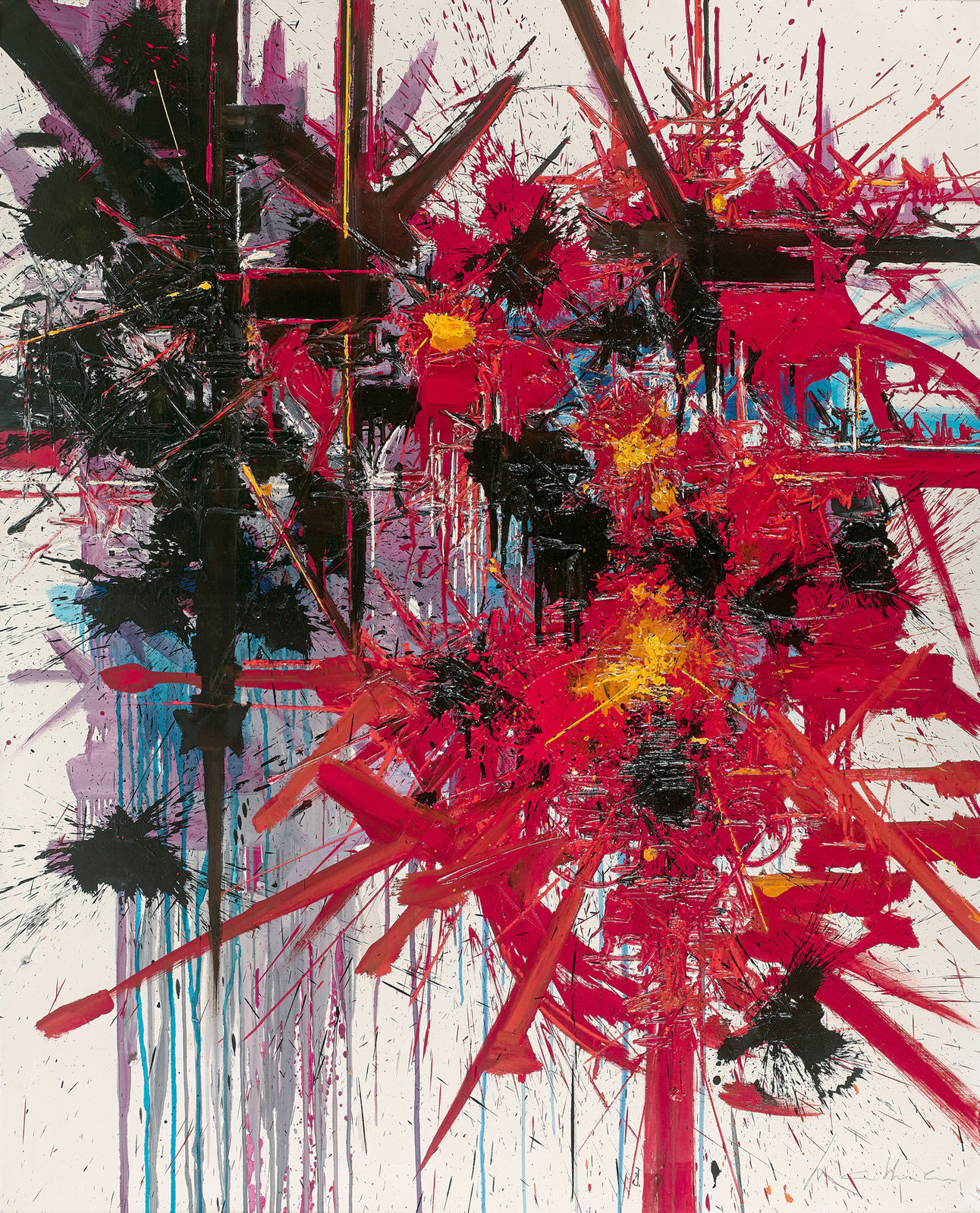 Georges Mathieu 喬治 ‧ 馬修, Grande sève de feux follets《熾盛光火》, 1986