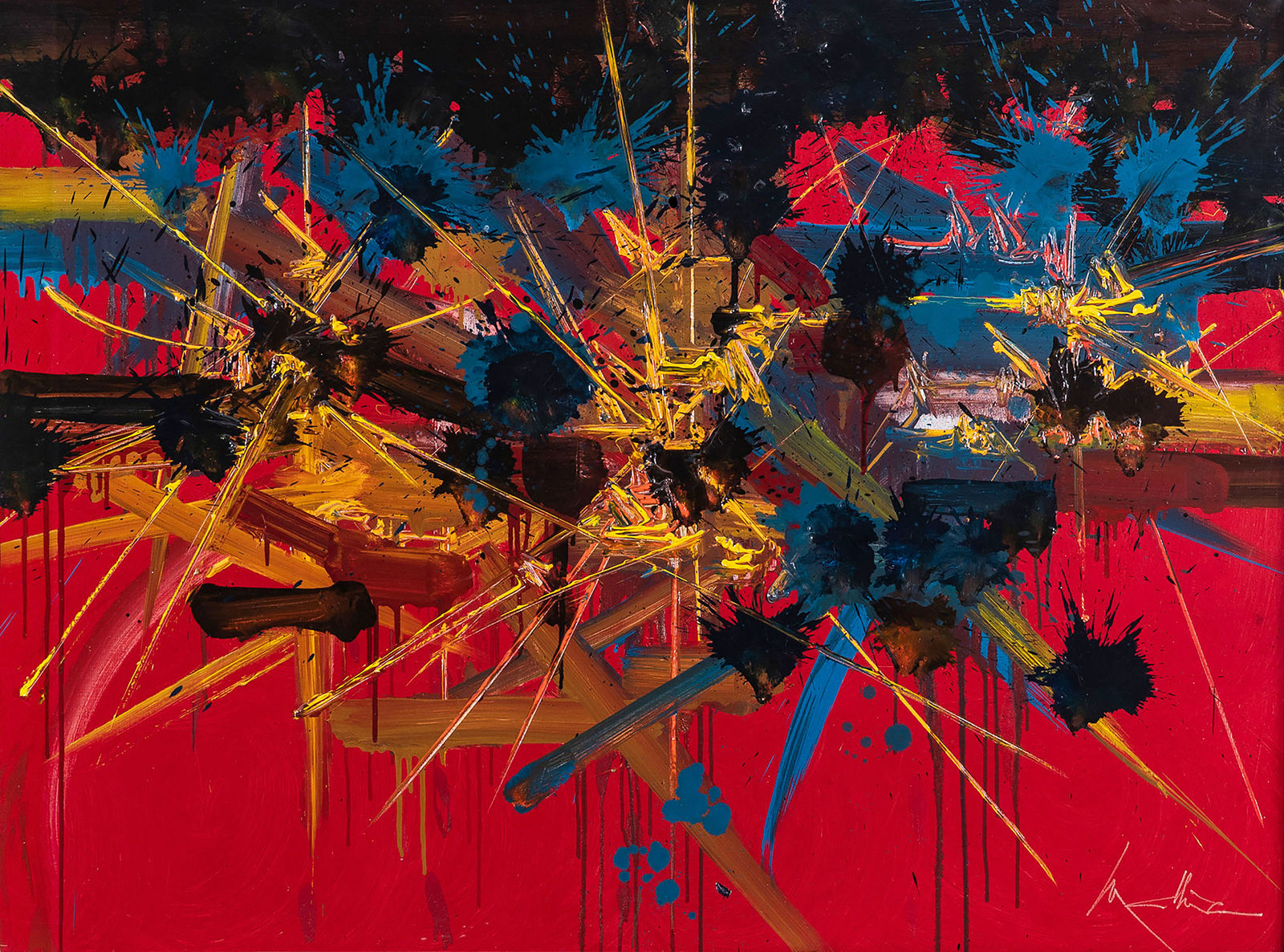 Georges Mathieu 喬治 ‧ 馬修, La Justice Fourvoyée (The Misdemeanor of Justice) 《正義之二端》, 1990