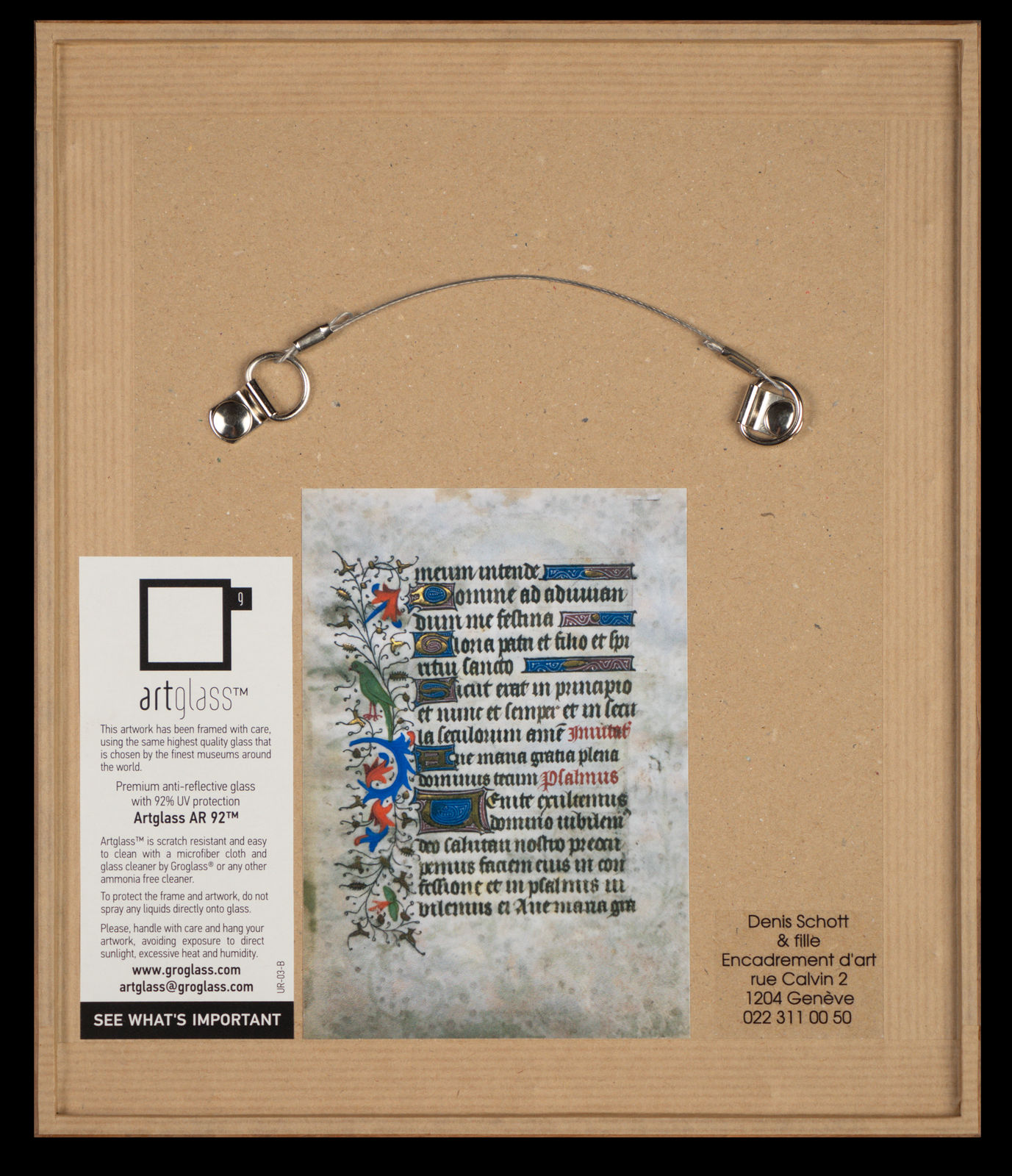 A detail of an illuminated miniature from a medieval Book of Hours realized in Amiens, France, c. 1430-1440 by the Master of Raoul d'Ailly (and workshop) and depicting the Annunciation.