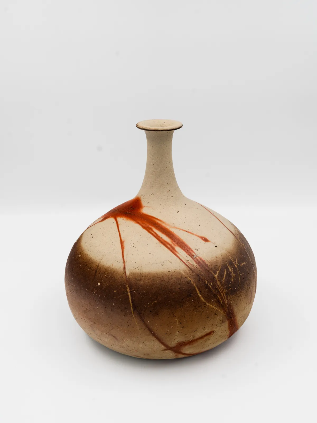 Togaku Mori b. 1937 Vase, 2005 Signed tomobako, inside lid stoneware 23 x 12 in