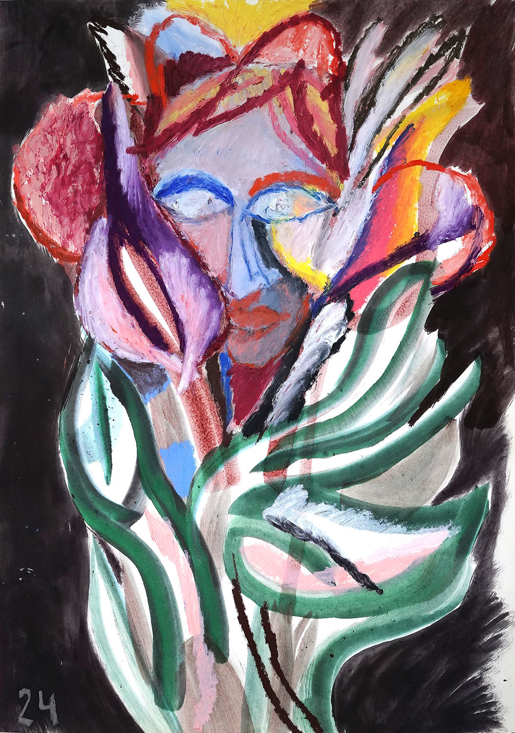 Masha Reva, Human Flower I , 2024