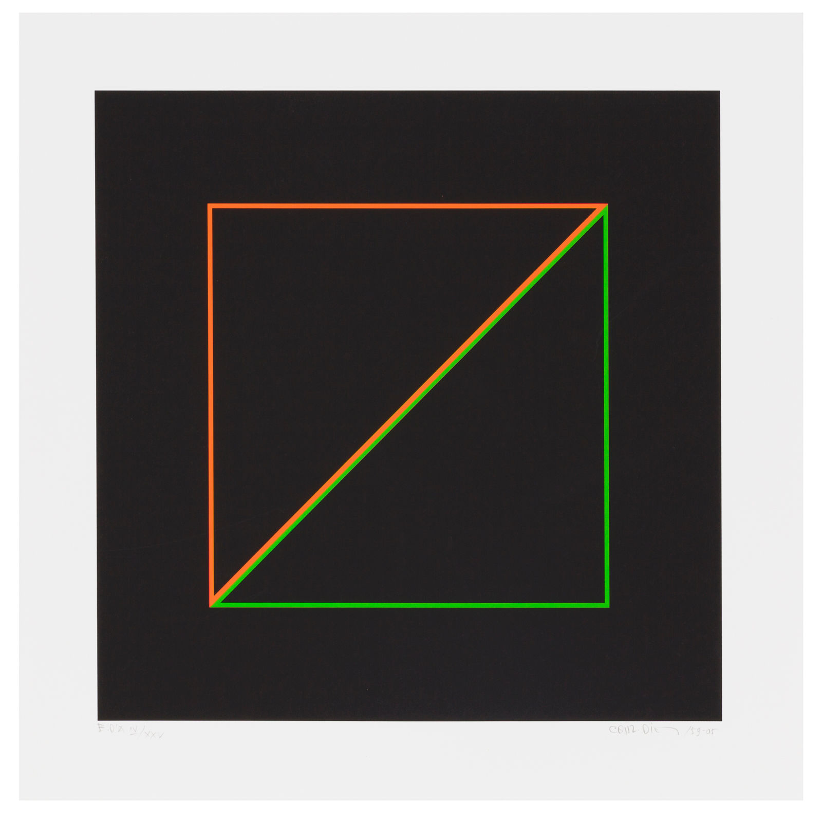 Carlos Cruz-Diez, Amarillo Aditivo Doble Triángulo 1959/2005, 2005