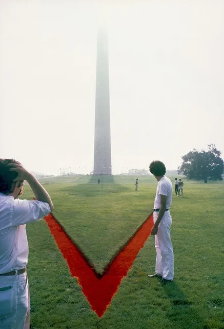 Lita Albuquerque, The Washington Monument Project: The Red Pyramid, 1980/2024