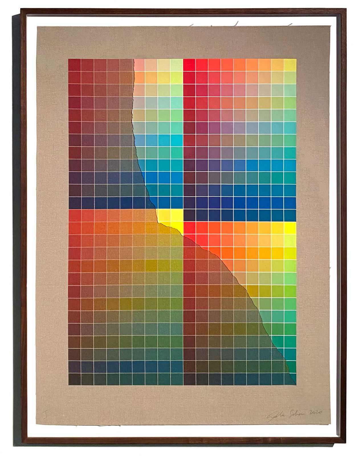 Analia Saban, Transcending Pigment from Paint to Canvas, from Canvas to Paint (Color) #2, 2020