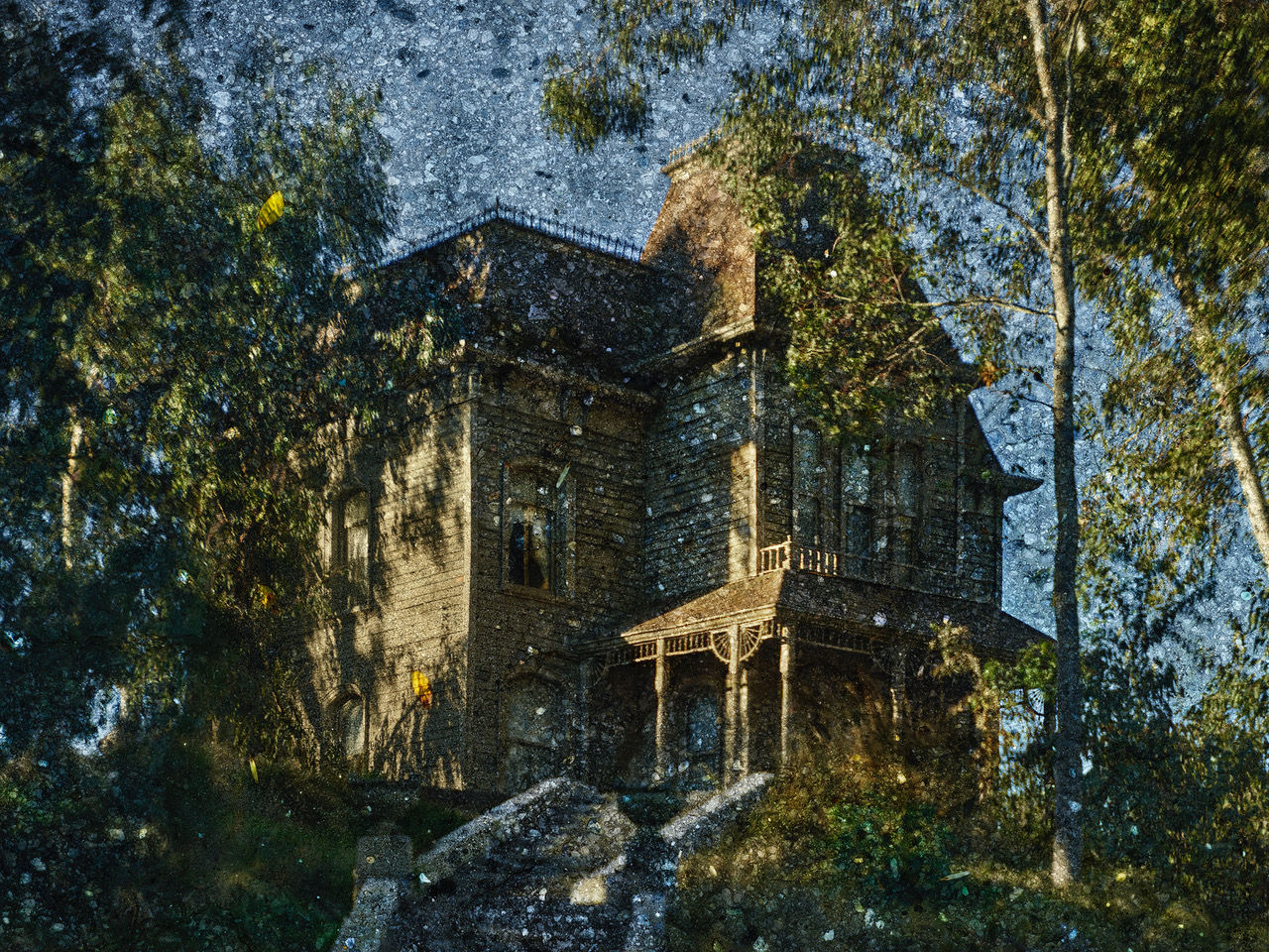 Abelardo Morell, After Hitchcock: Psycho. House. Tent-Camera Image, 2018, 2018