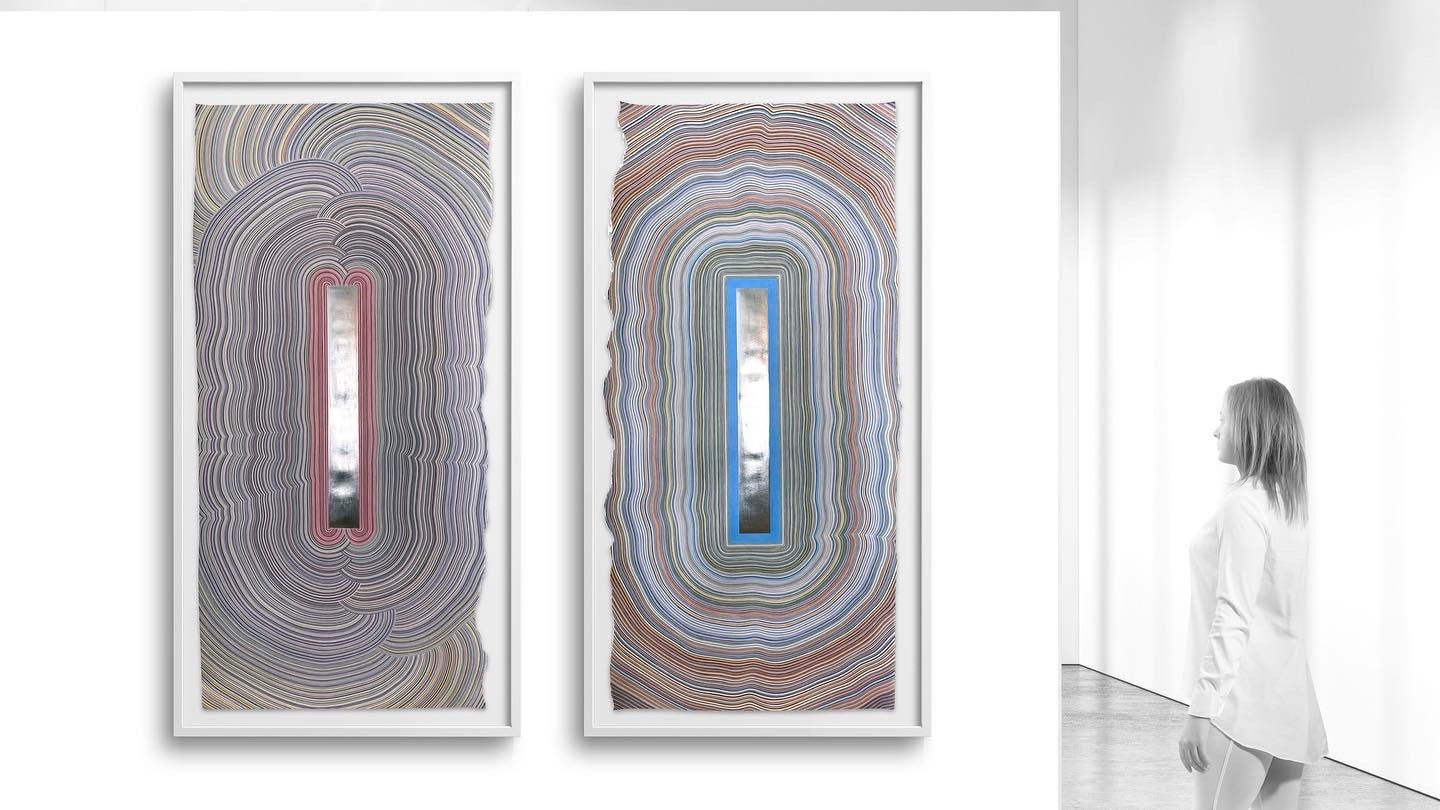 Blue Windown shown together with Pink Window. May be paired together or separately.