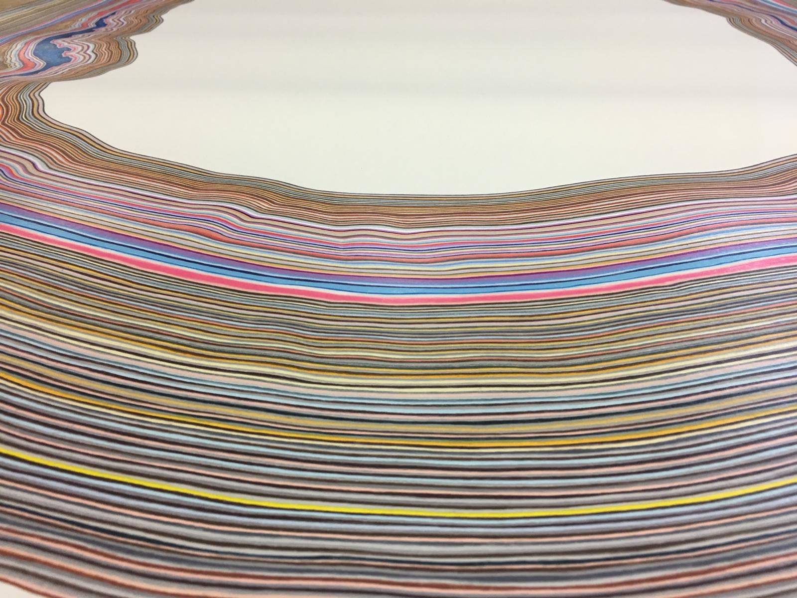 Detail of Pink Oval in progress.