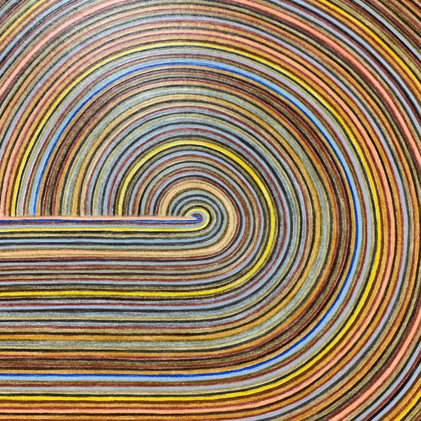 Detail of Two Lines in progress.