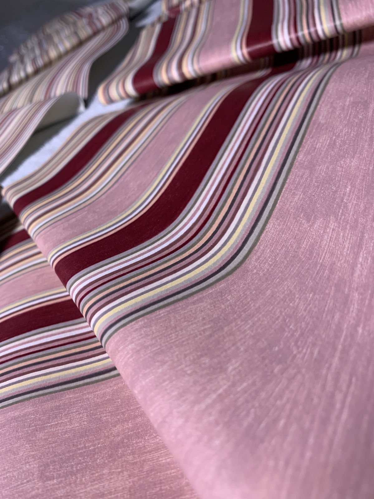 Drawing in progress after wet folding application.