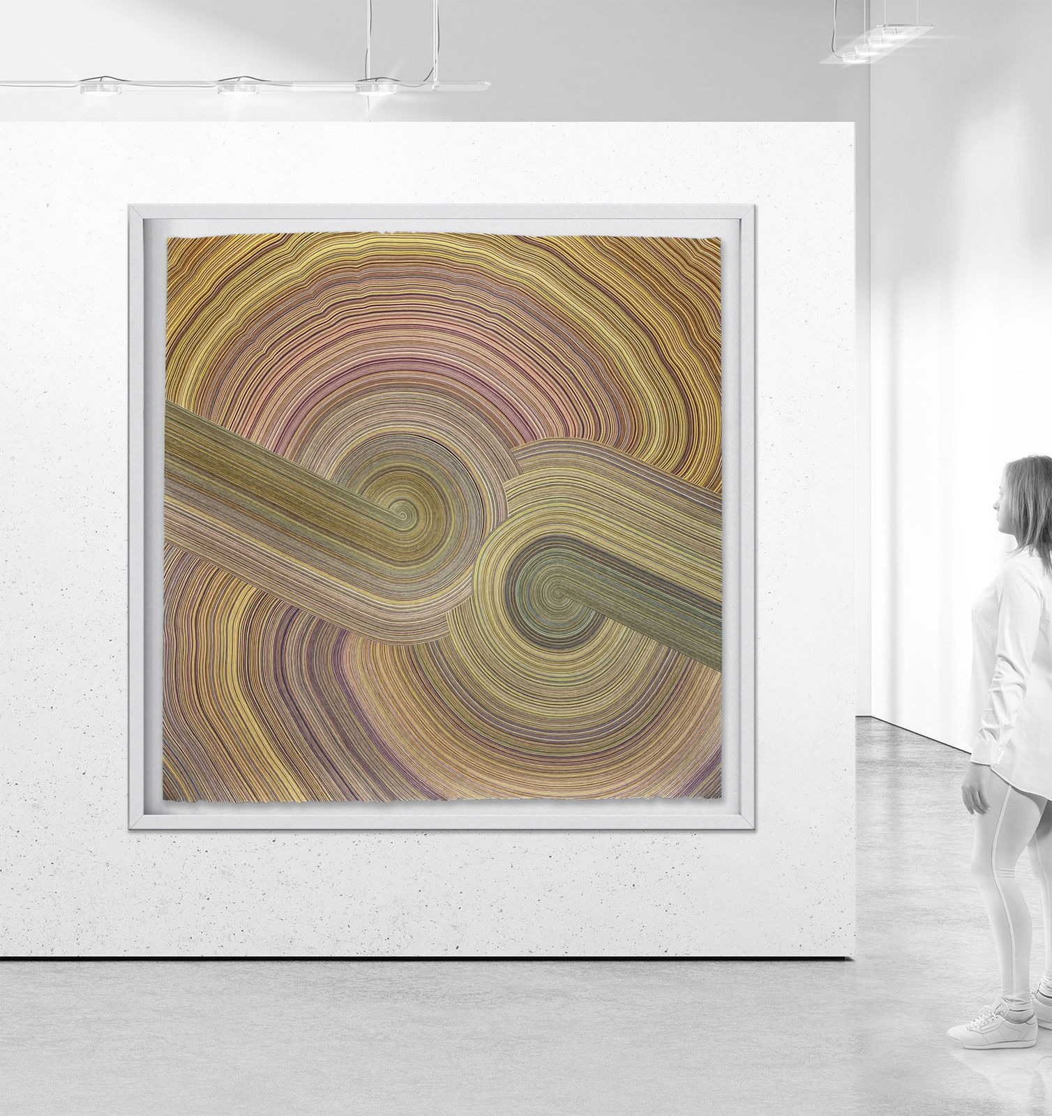 Two Lines shown in scene mockup for scale.