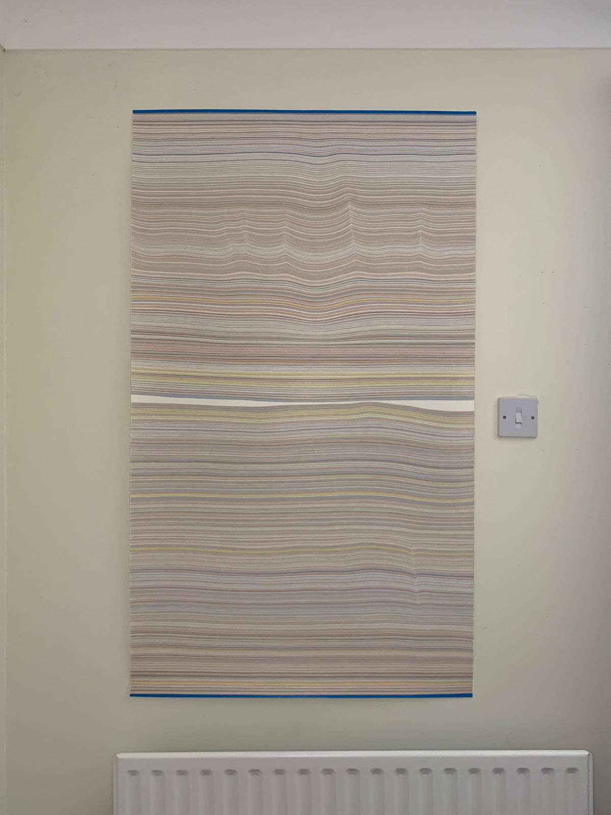 Shown unframed in late afternoon lighting conditions., but may be mounted in frame for presentation. May also display horizontally.