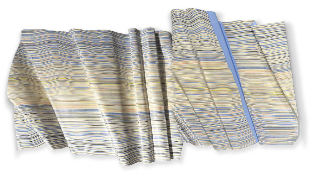 Ocean Wave shown in different configuration. The two pieces to this work may be repositioned in their grouping or be separated into two pieces for display according to the viewer's experience.