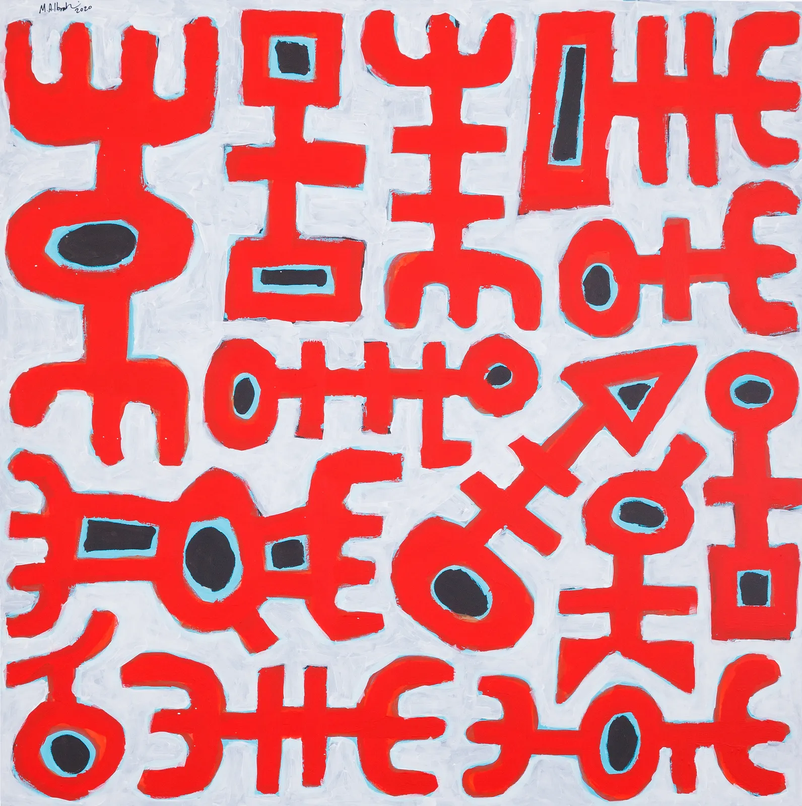 Mohamed Ahmed Ibrahim, Red and Blue, 2020