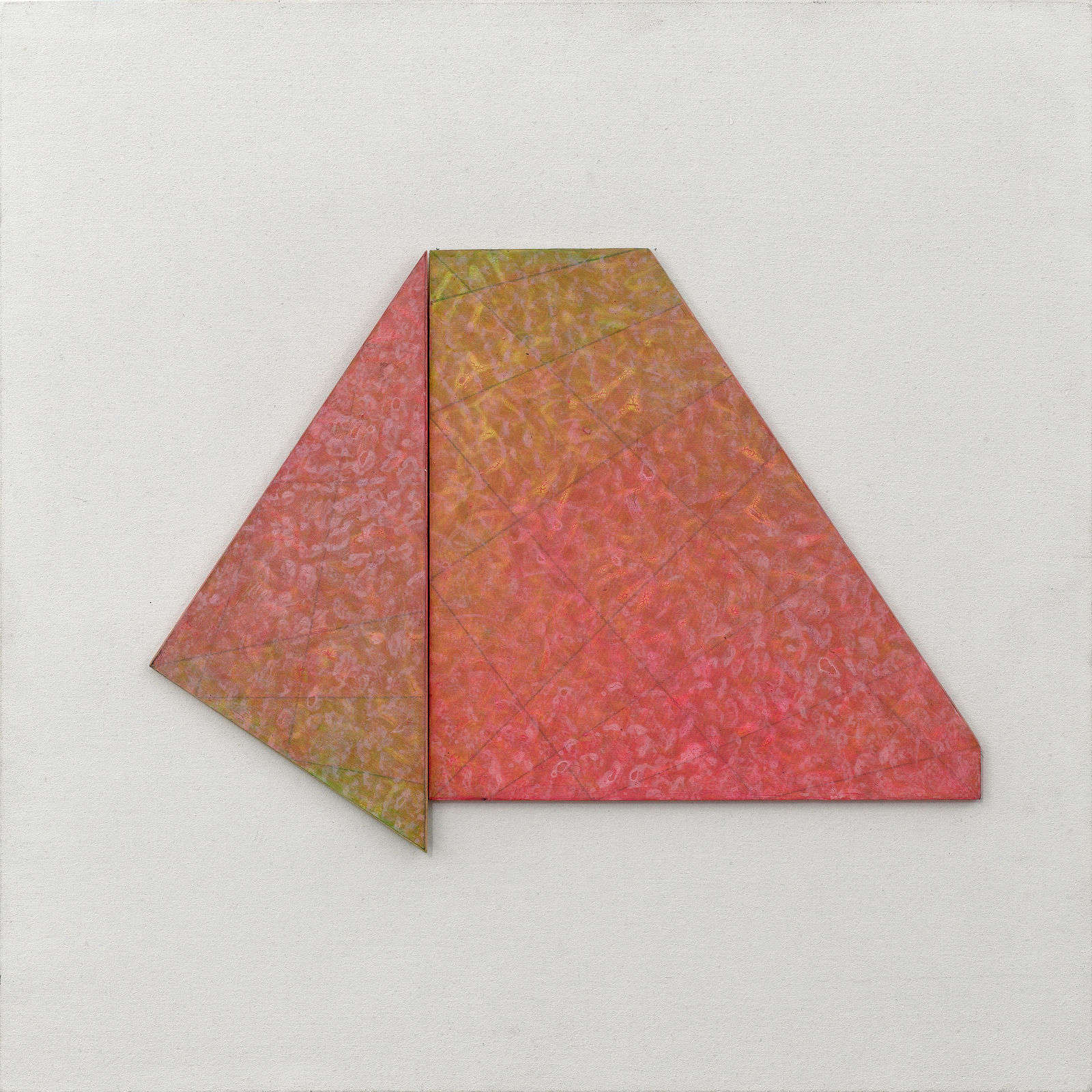 Karl-Heinz Adler 卡尔-海因茨-阿德勒, Kleines Reliefbild von Gelb zu Rot, 2003