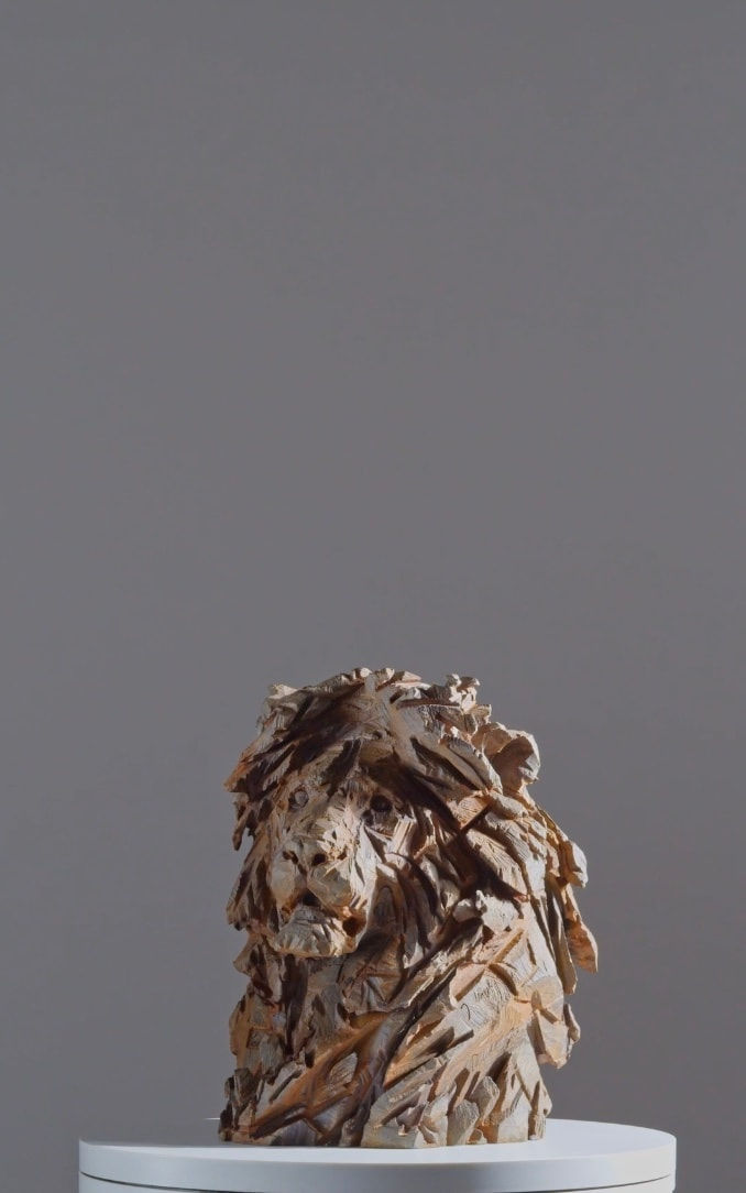 Jürgen Lingl, Great old lion, petit buste de lion