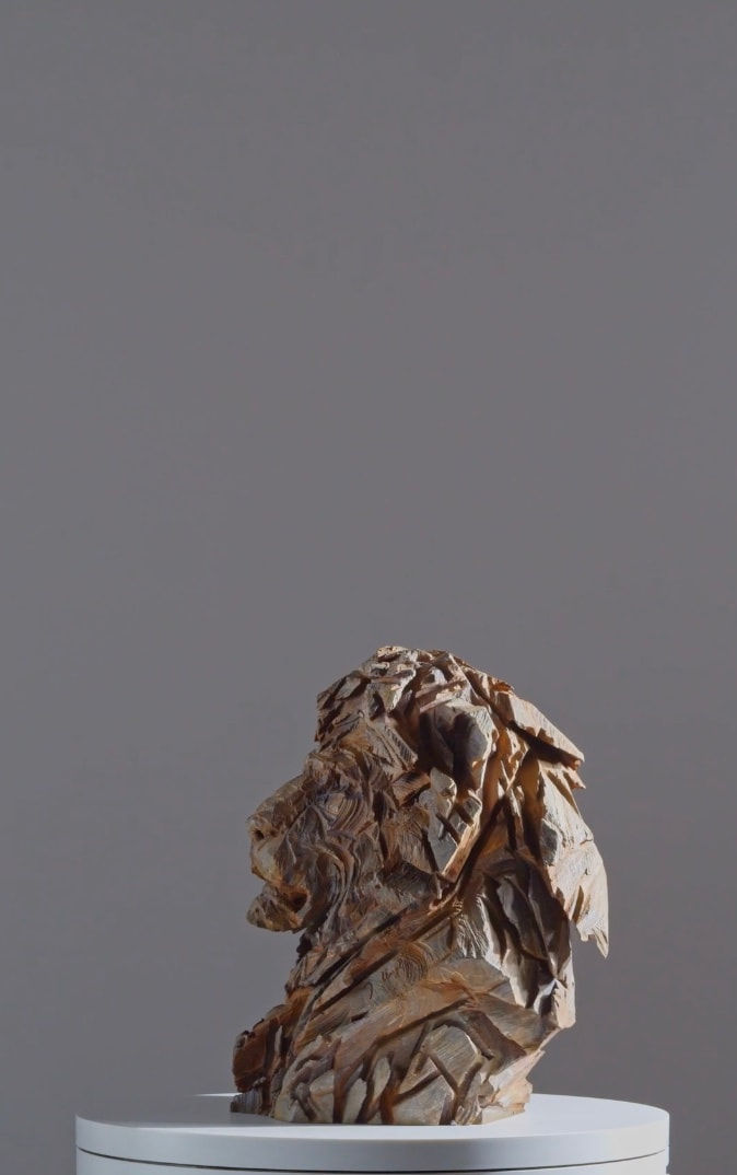 Jürgen Lingl, Great old lion, petit buste de lion