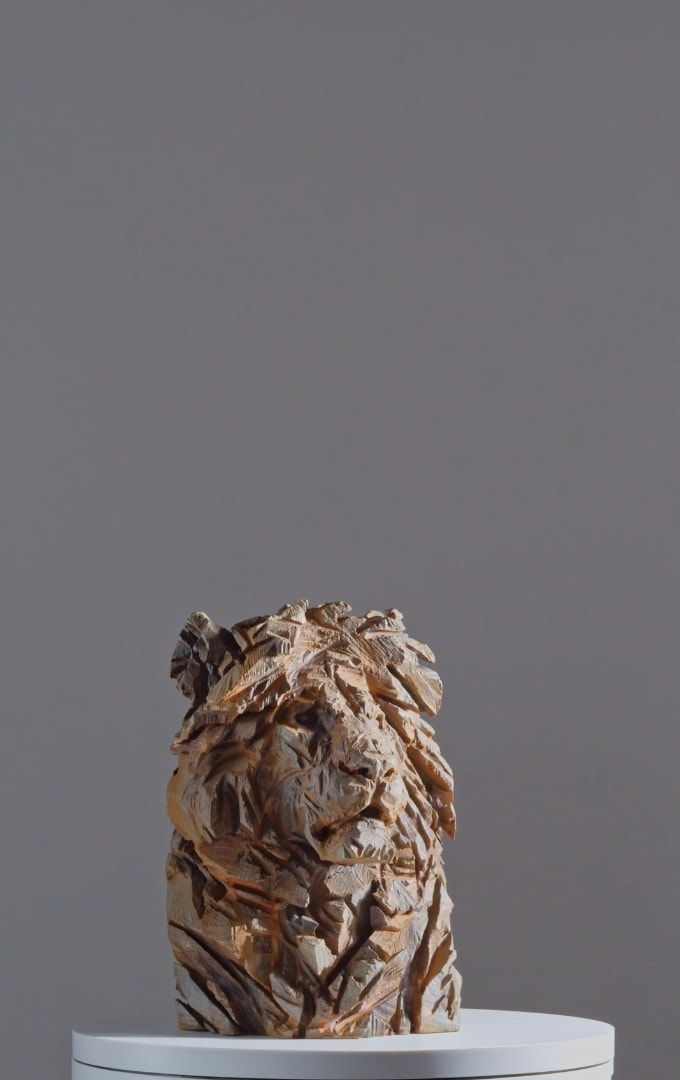 Jürgen Lingl, Great old lion, petit buste de lion