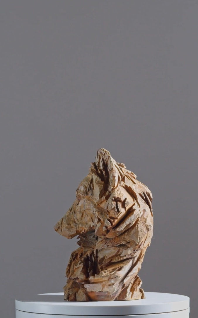 Jürgen Lingl, Stormy Wolf, buste de loup