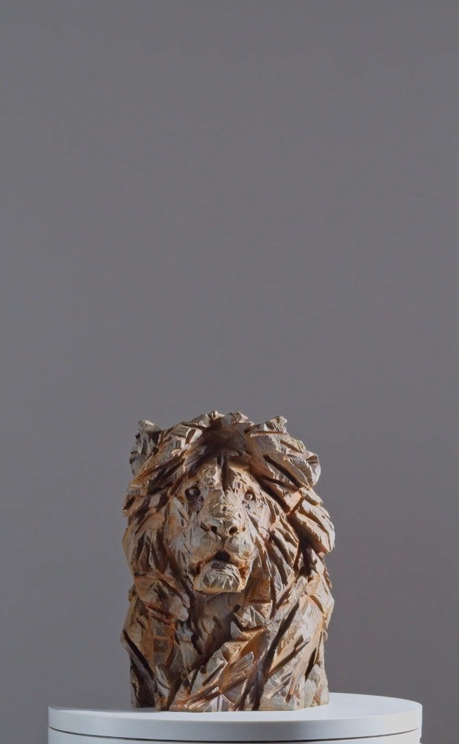 Jürgen Lingl, Great old lion, petit buste de lion