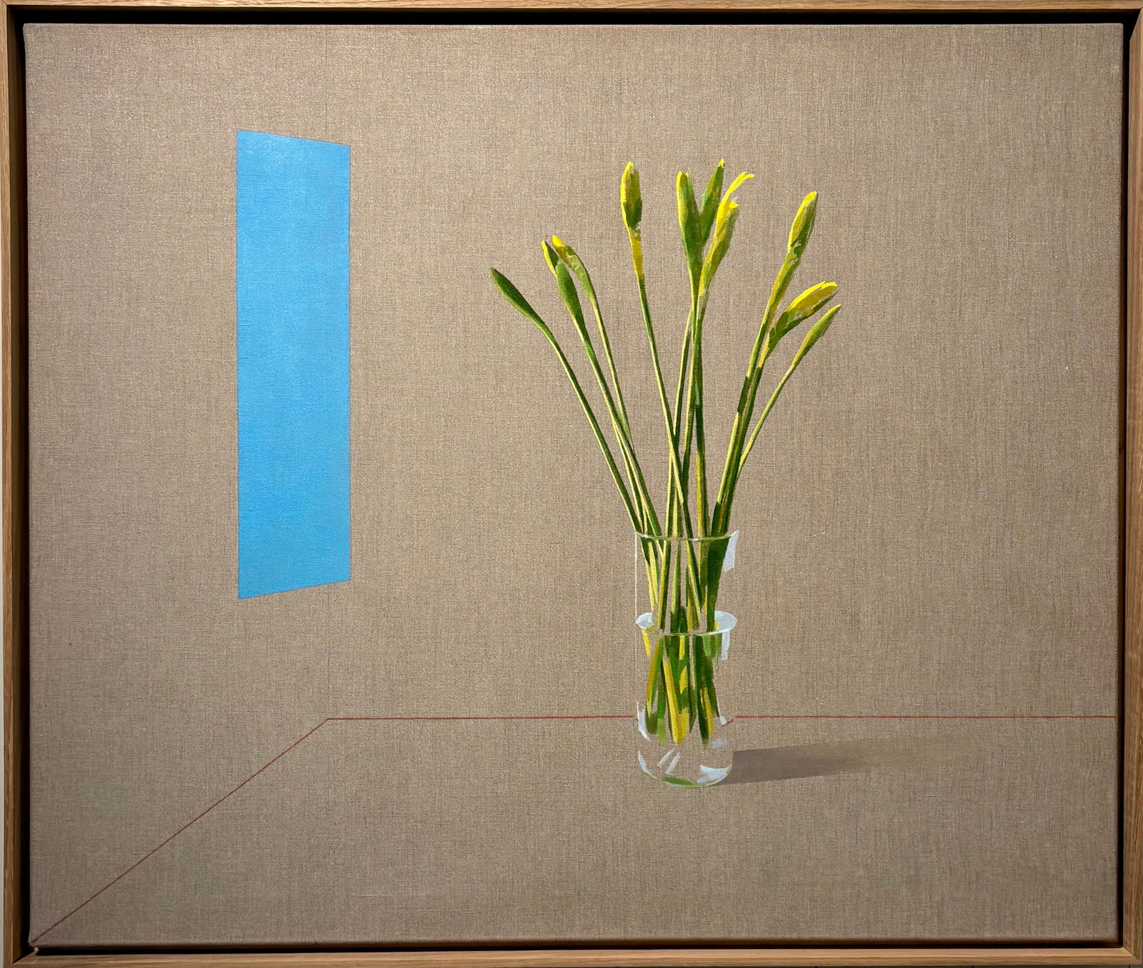 Alexander Massouras, Daffodils with a blue window, 2025
