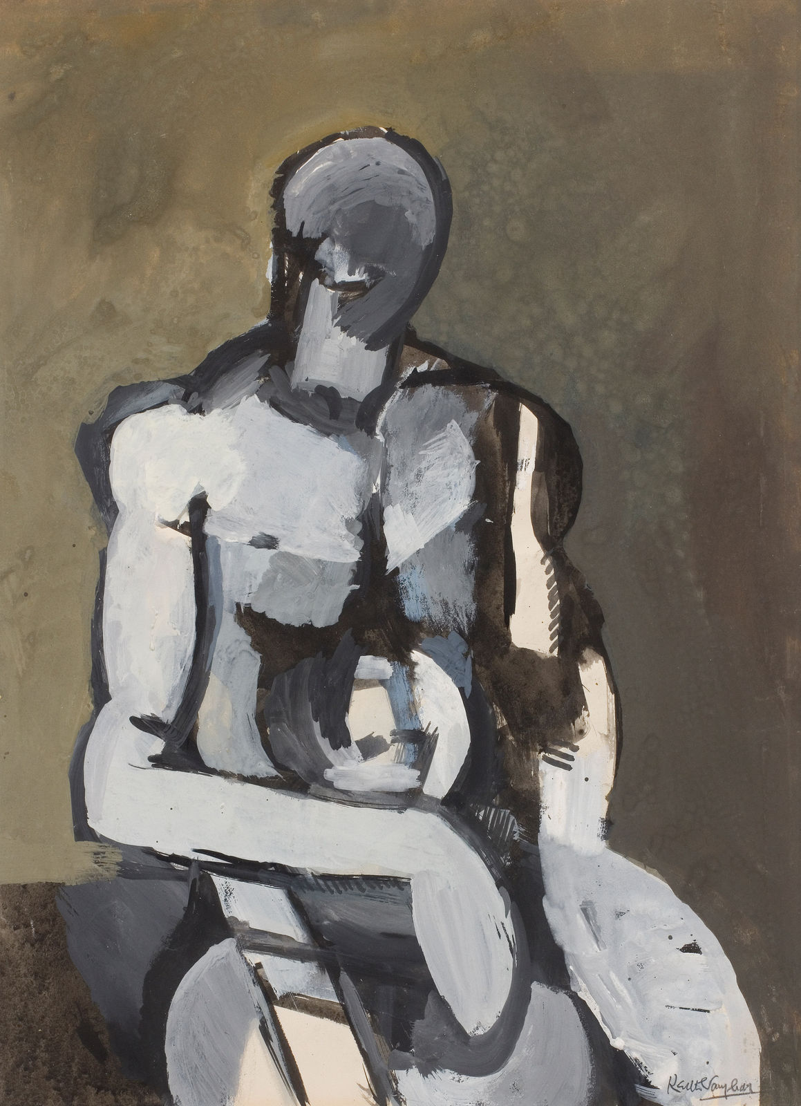 Keith Vaughan, Grey Seated Figure, 1957