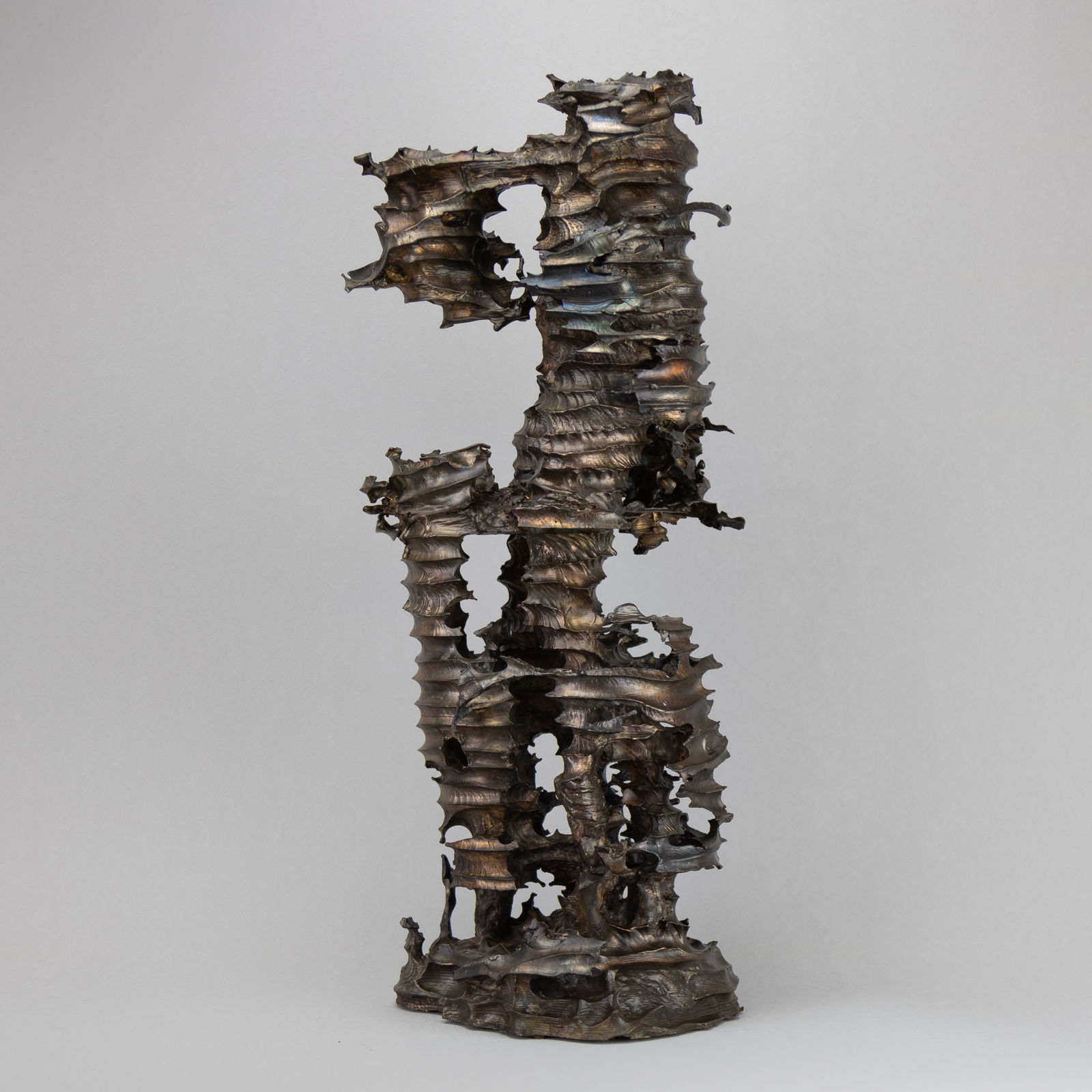 James Rogers, A study in the possibility of a man taking so much on the chin, that his jawline blocked the feelings falling out of his mind (Rock Drill / Mandibular Man) (2023), 2023