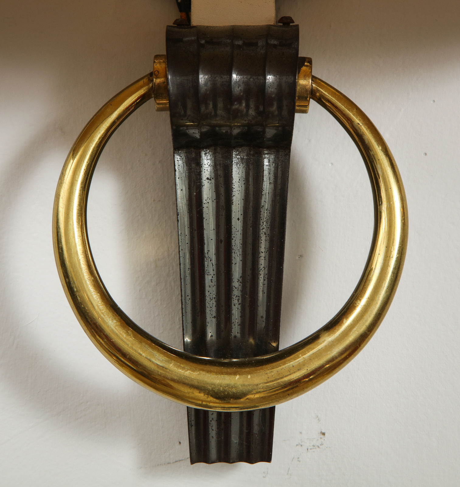 Pair of Custom Bronze Sconces inspired by French 1940's design, 21st century