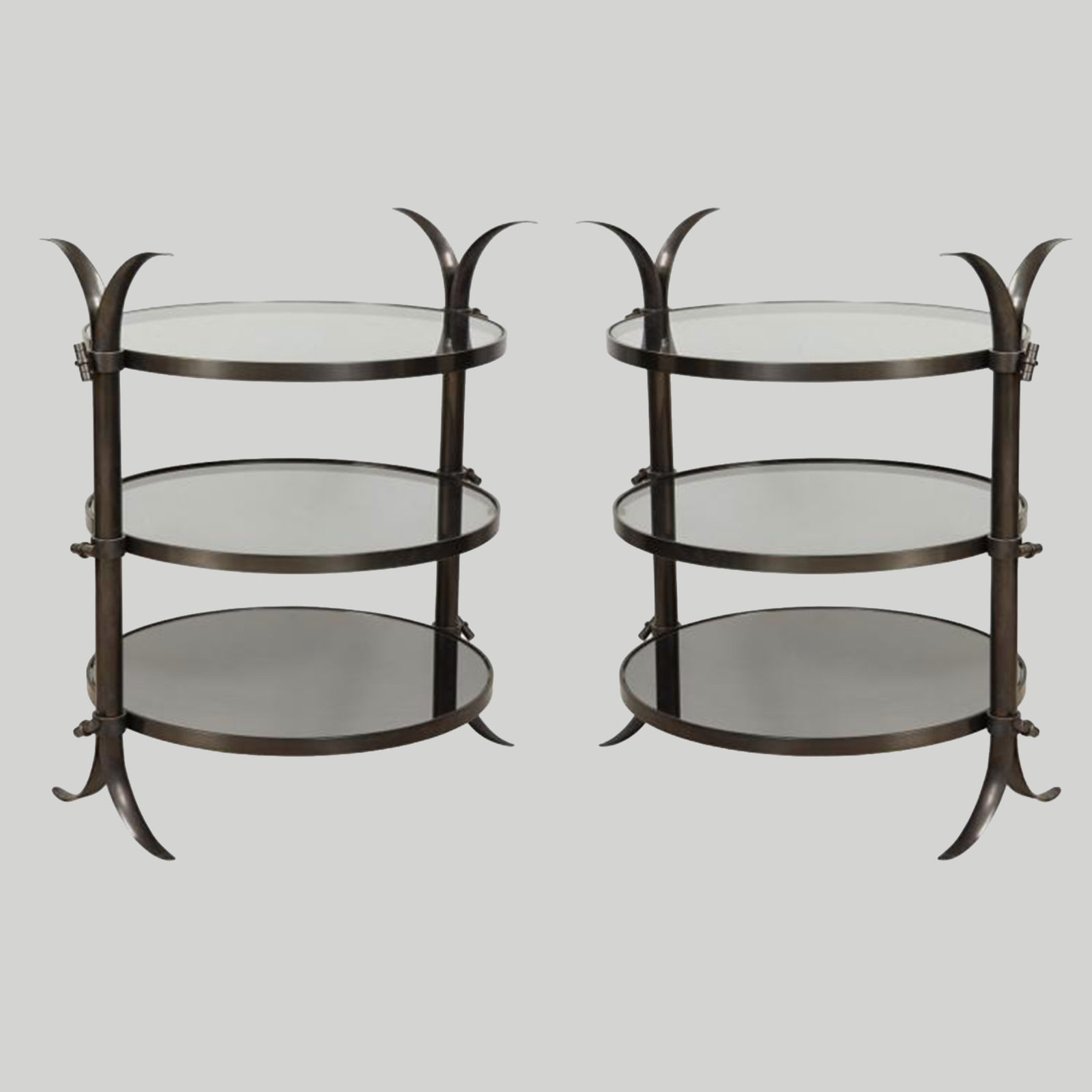 Amir Khamneipur, Pair of Bespoke Bronze Tulip Tables, 21st century