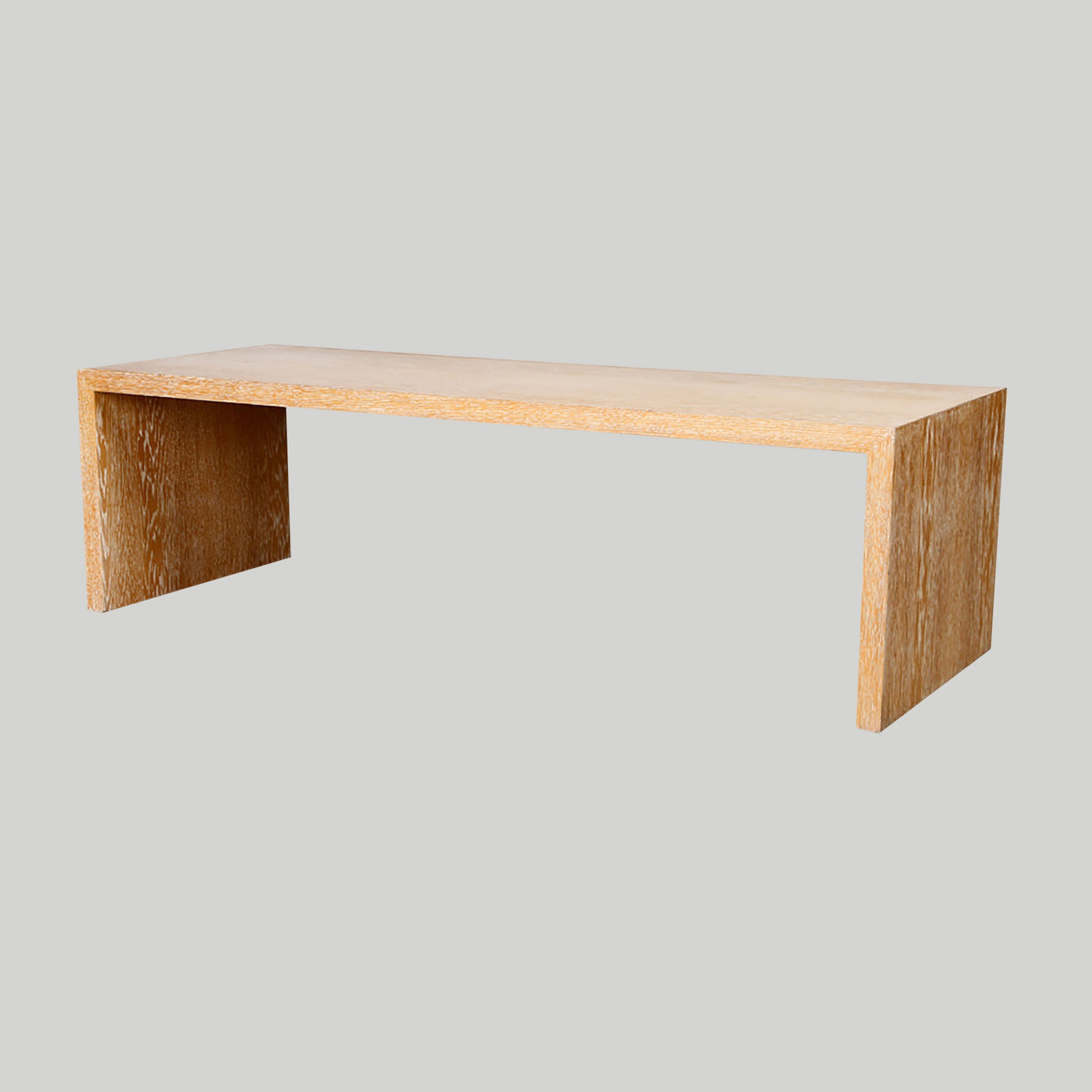 Custom Cerused Oak Coffee Table in the Manner of Jean Michel Frank, 21st century