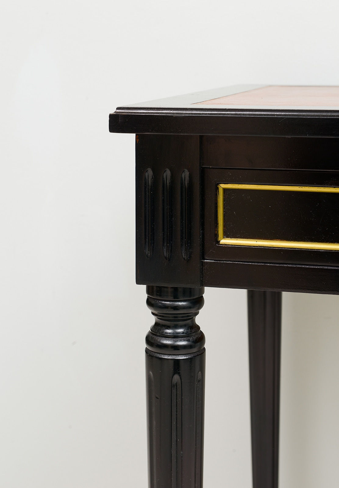 Maison-Jansen Attributed French Leather Top Bureau Plat Desk, c 1960's