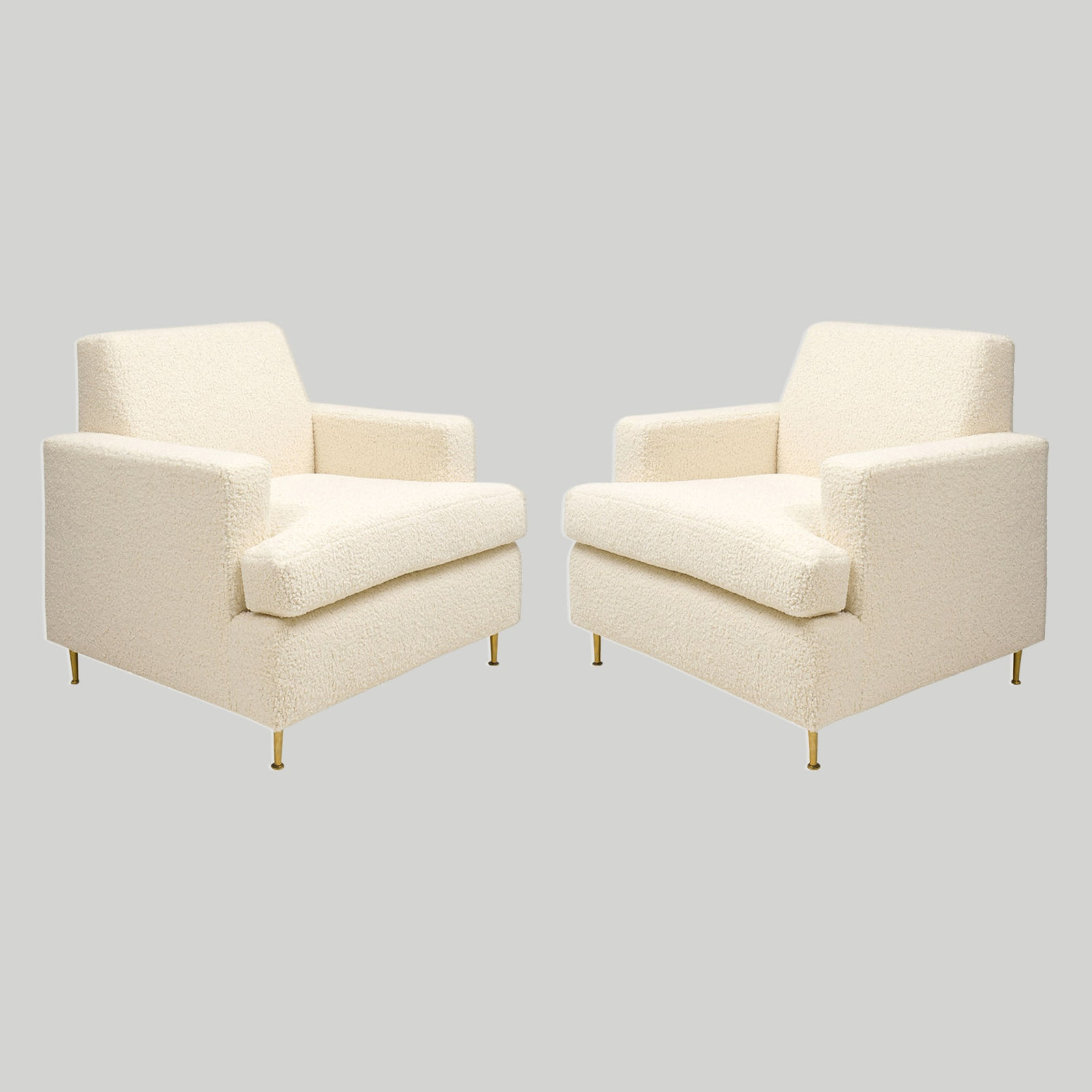 Custom Pair of Lounge Chairs in the Jean Michel Frank Manner