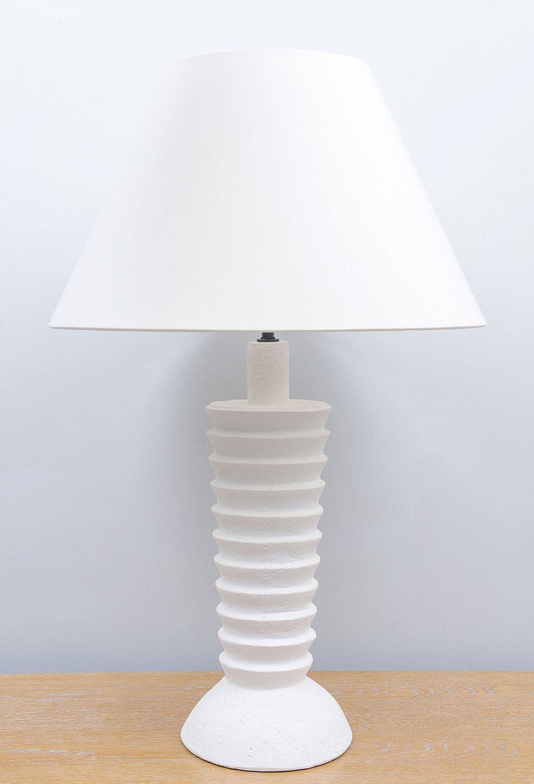 Pair of Custom Plaster Luc Lamps, 21st century