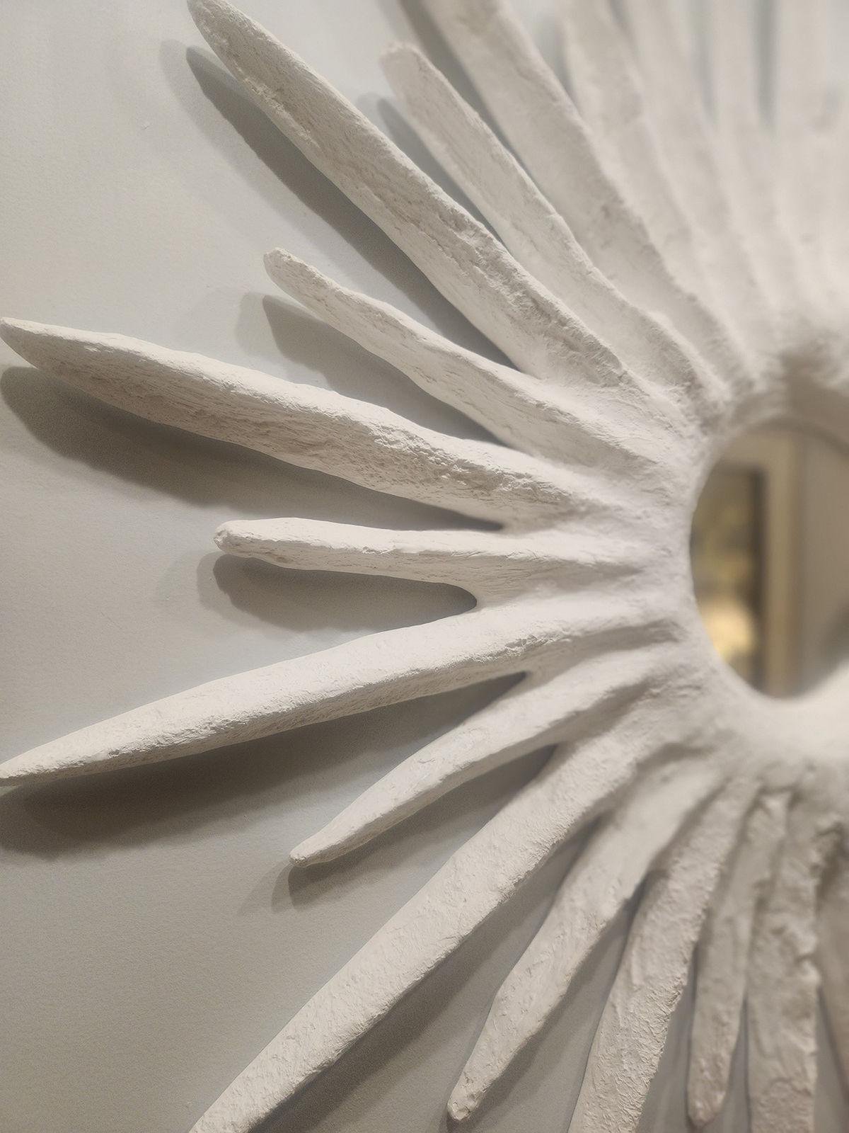 Bespoke Plaster Sunburst Mirror, 21st century