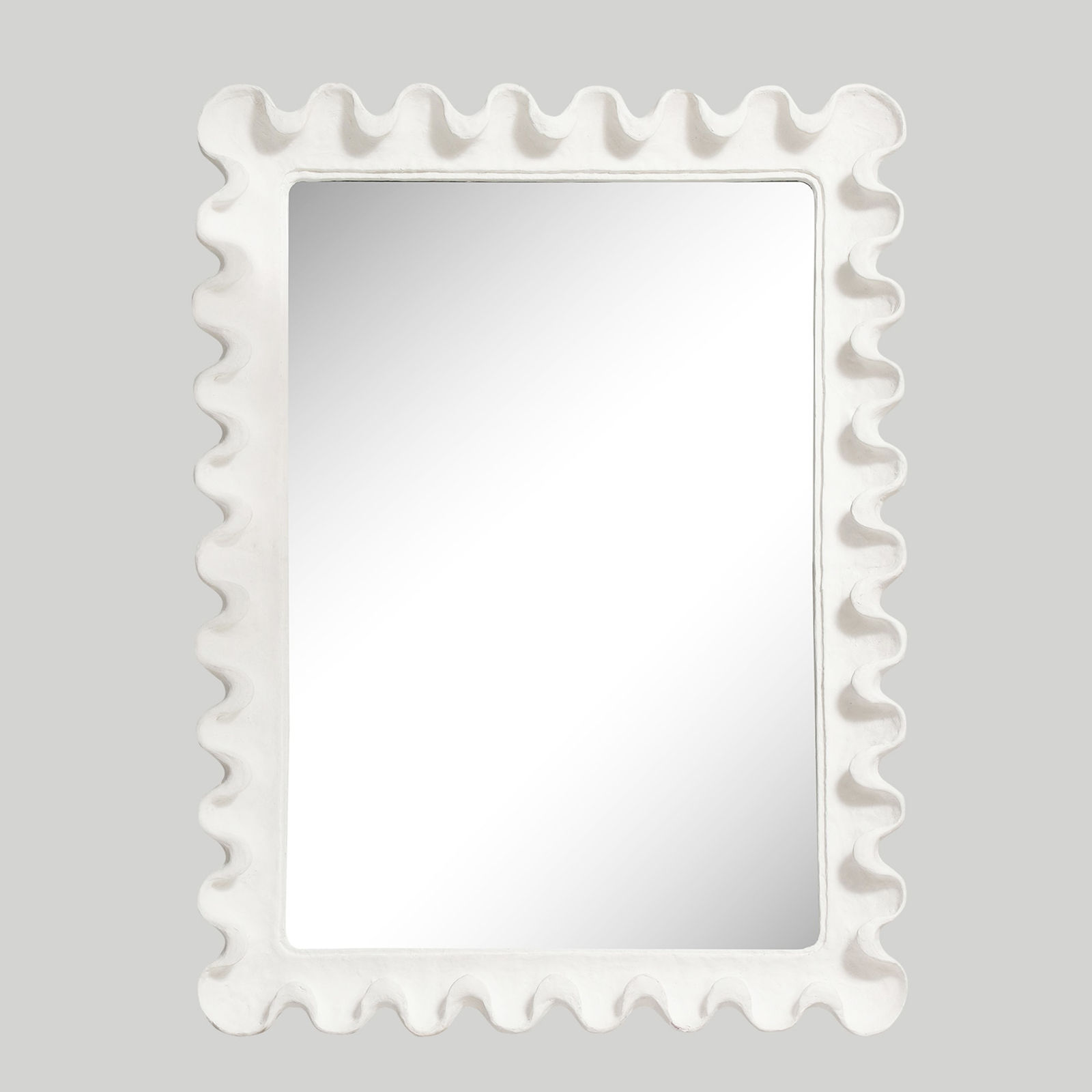 Bespoke Rosetta Undulating Plaster Mirror, 21st century