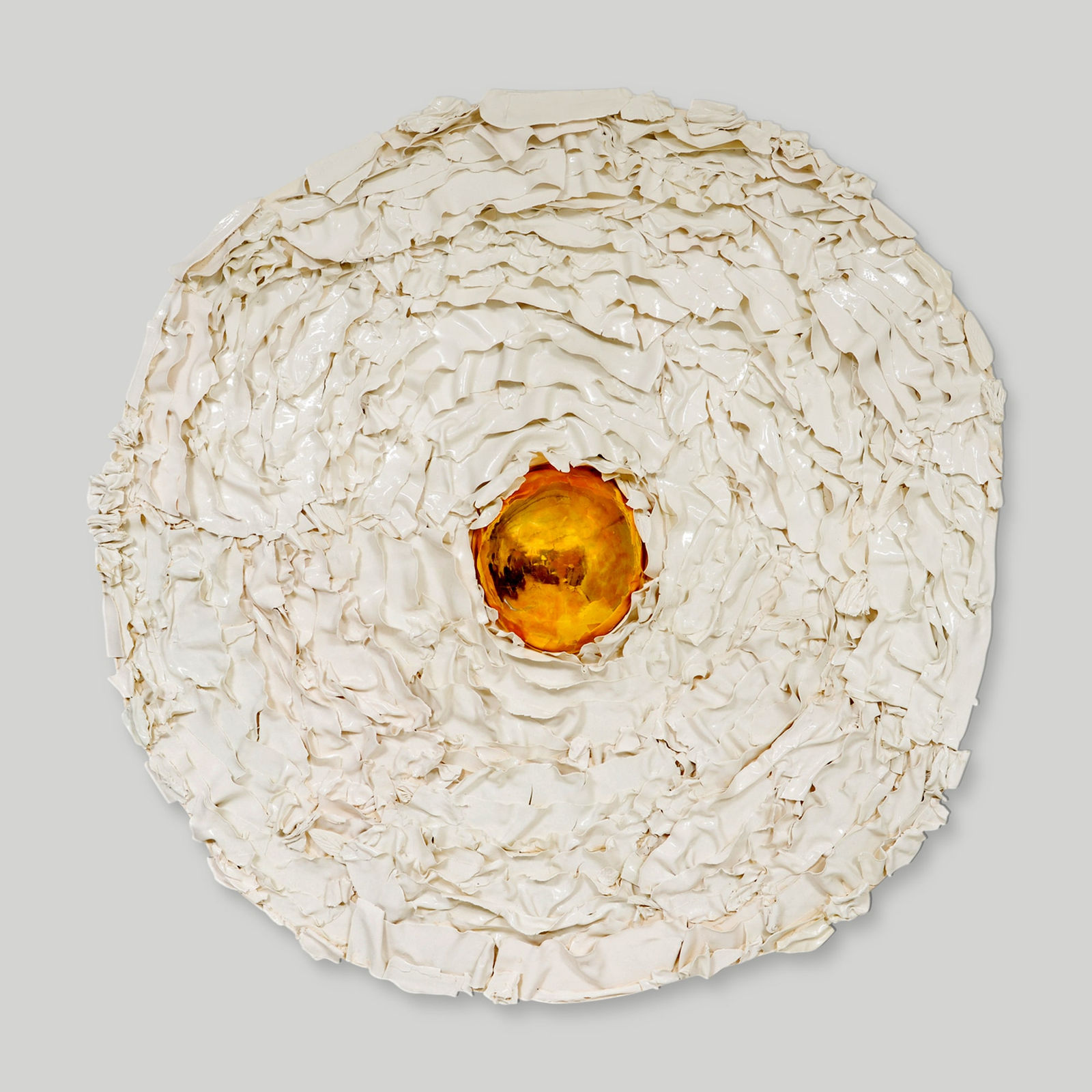 Dora Stanczel, French Bespoke Ceramic Anemone Mirror, 21st century