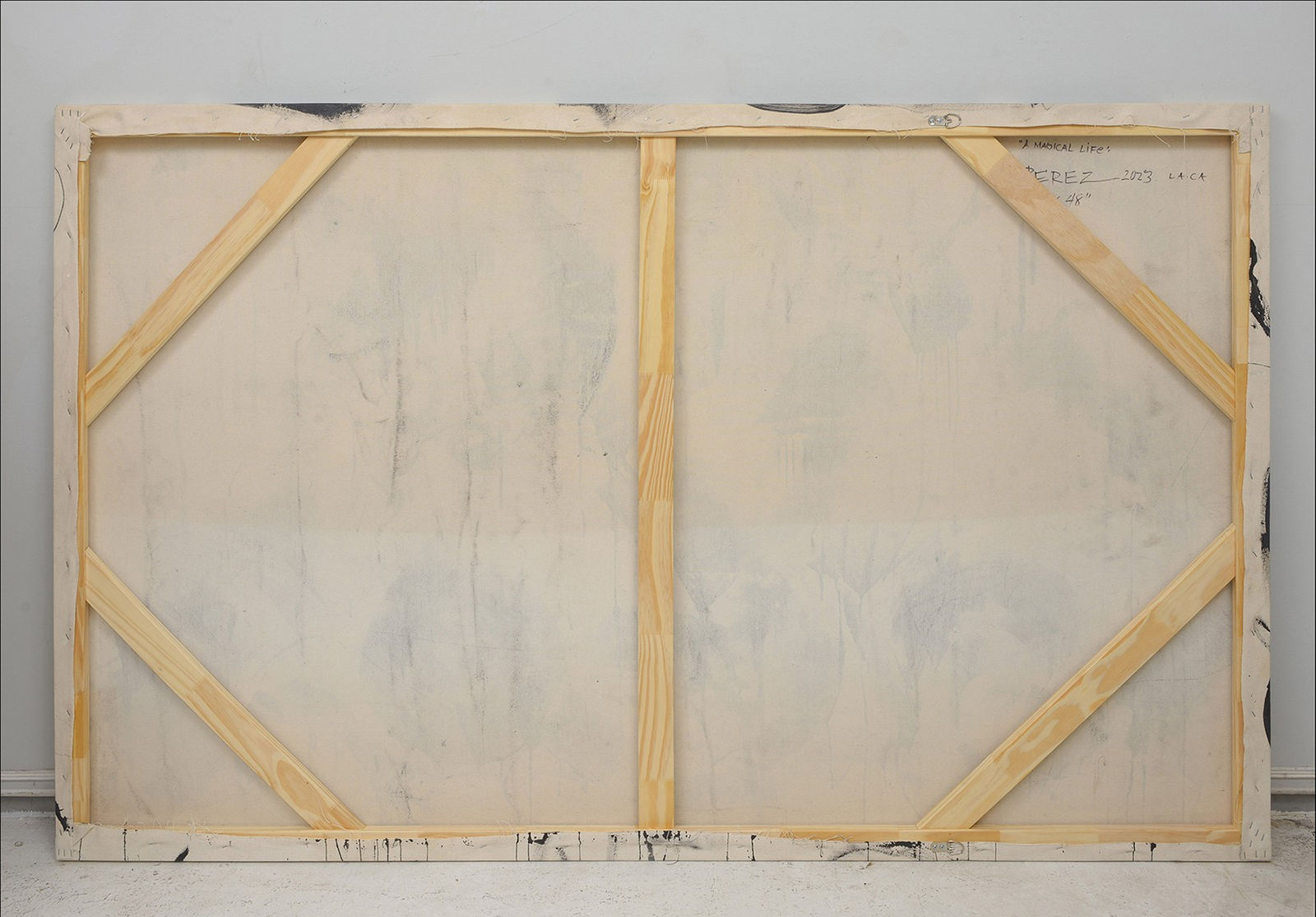 Monica Perez, Monica Perez "A Magical Life" Original Acrylic & Charcoal Painting on Canvas, 2023