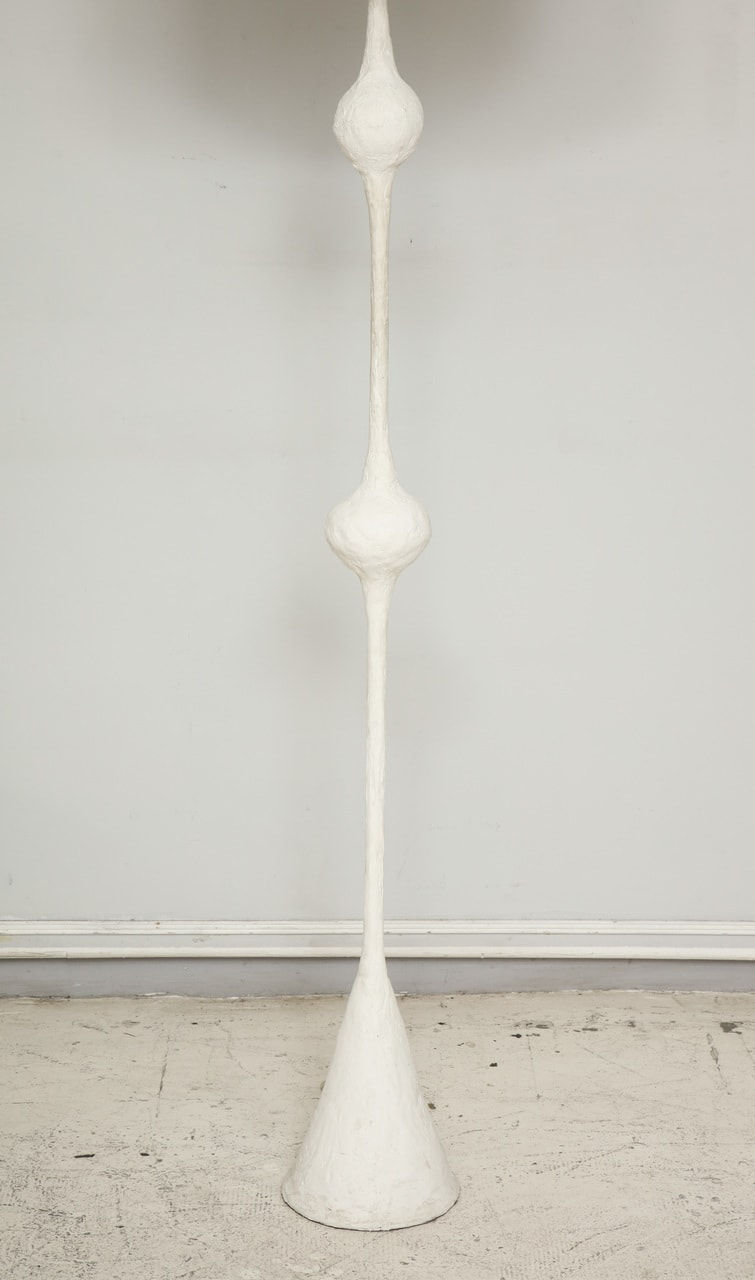 Handcrafted Plaster Floor Lamp/ Torchiere in the Giacometti Manner