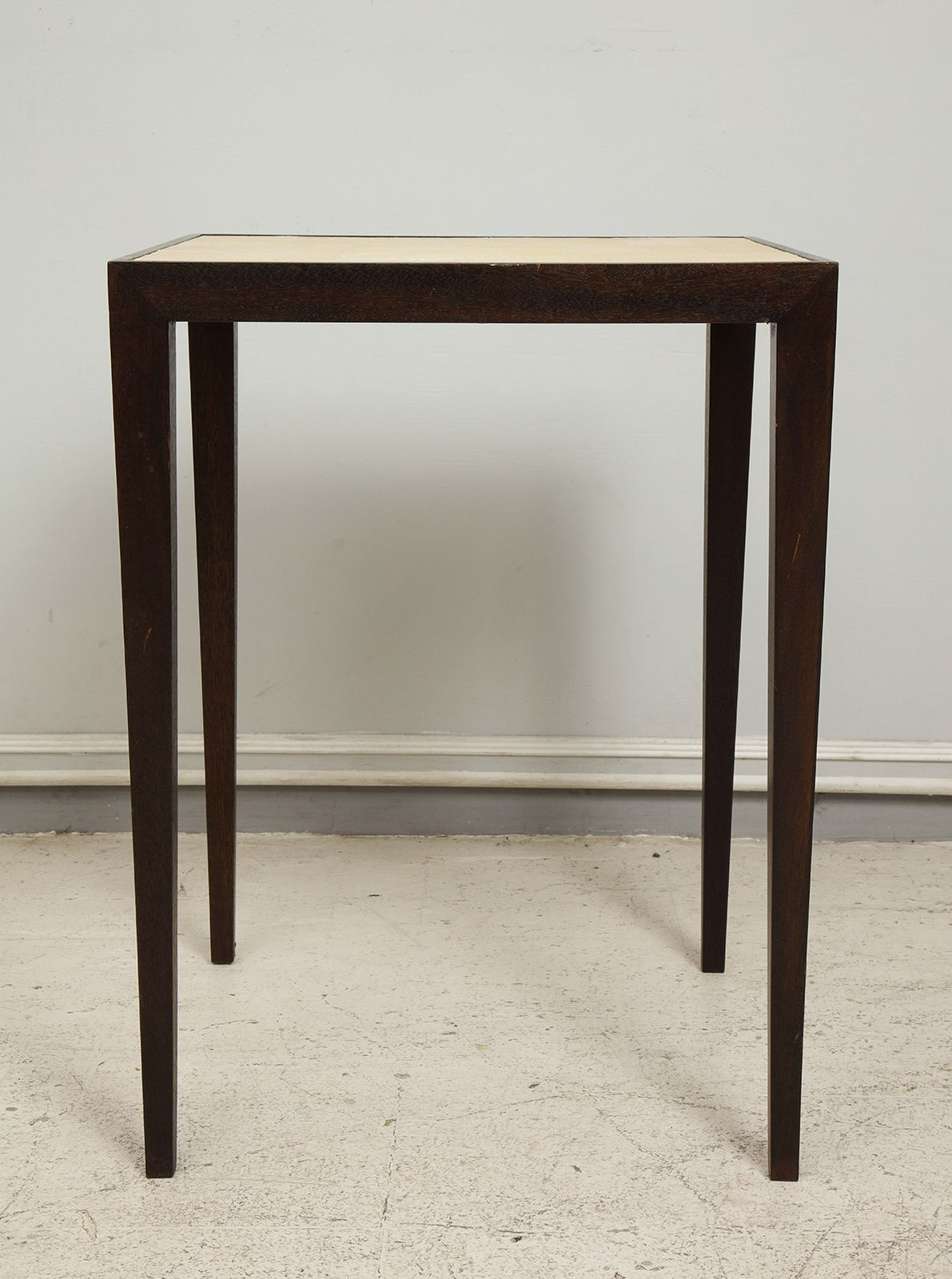 Custom Mahogany Table with Shagreen Top in the Jean Michel Frank Manner