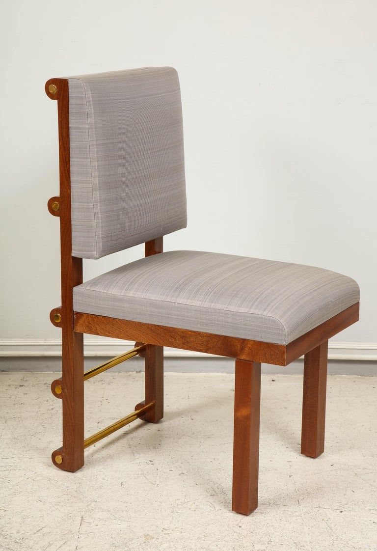 Amir Khamneipur, Bespoke Pair of Mahogany Library Chairs, 21st century