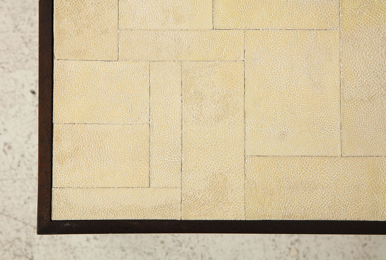 Custom Mahogany Table with Shagreen Top in the Jean Michel Frank Manner