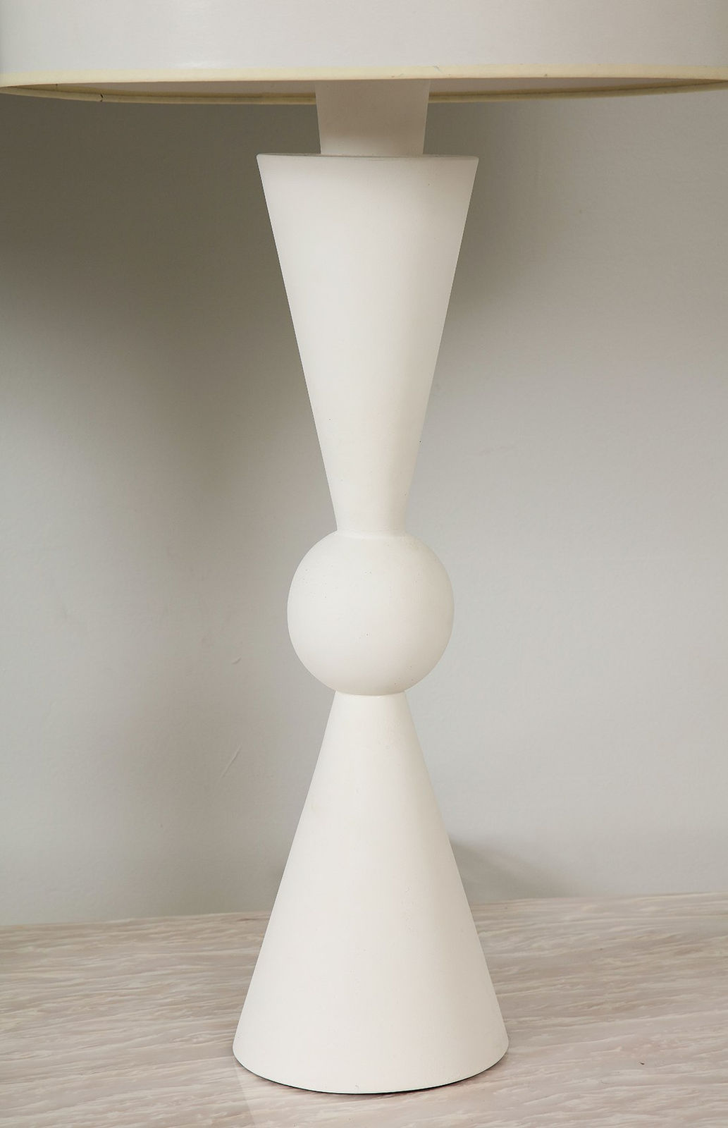 Pair of Hand Crafted Custom Plaster Arlo Table Lamps