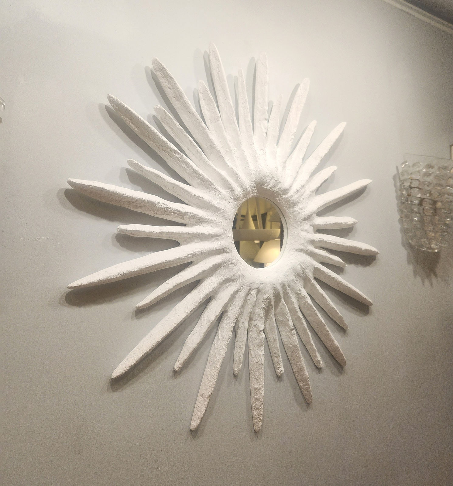 Bespoke Plaster Sunburst Mirror, 21st century