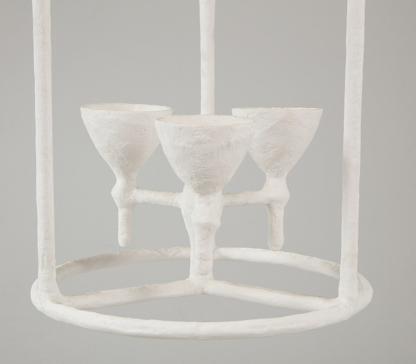 Custom Plaster Alard Three-Light Fixture