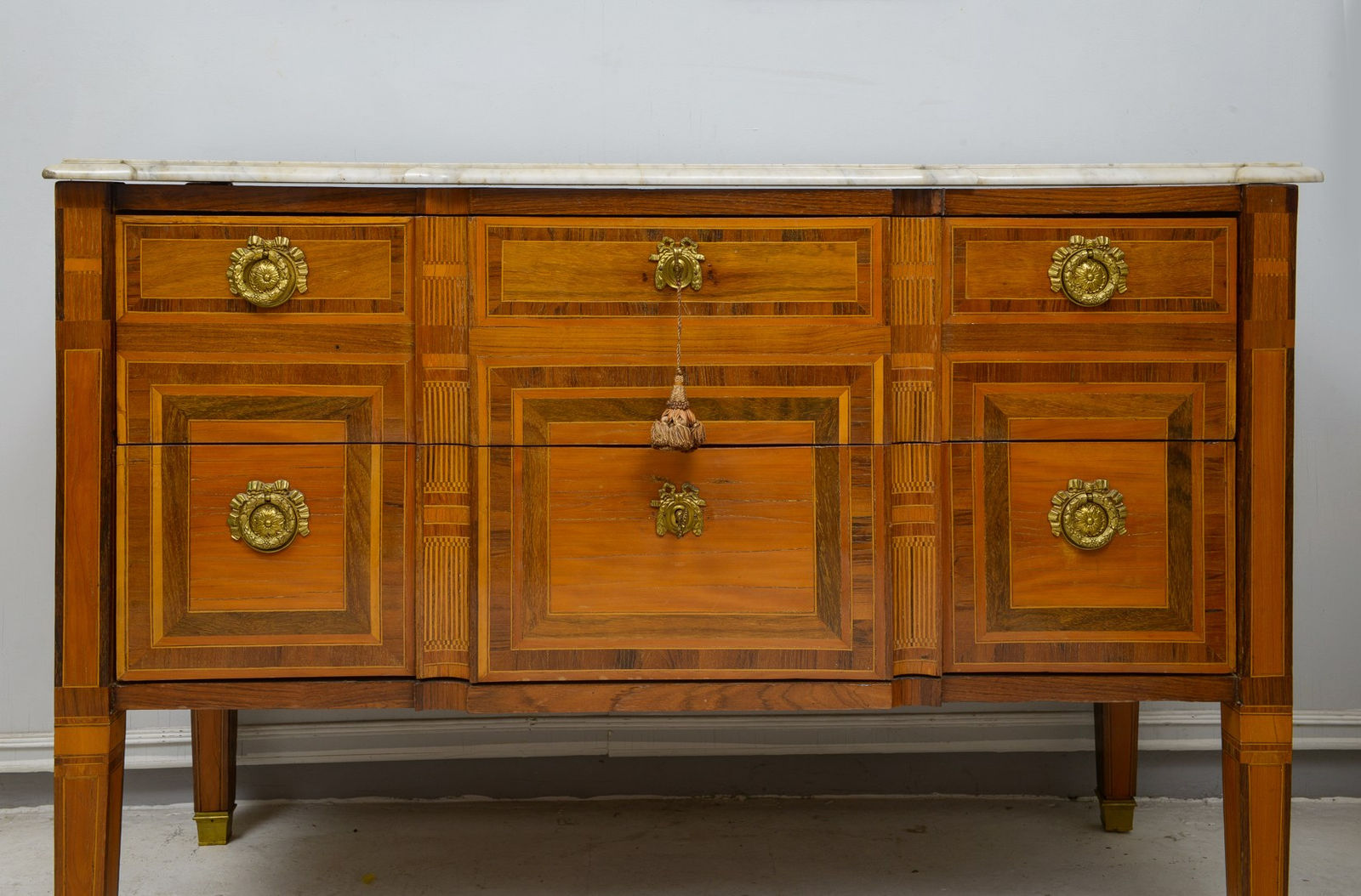 Antique French Parquetry Commode, 19th century