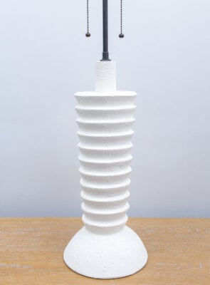 Pair of Custom Plaster Luc Lamps, 21st century