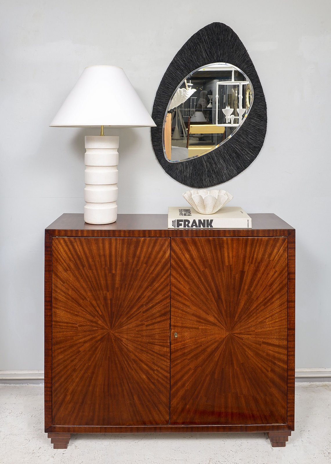 Bespoke Parquetry Cabinet with Starburst Pattern, 21st century