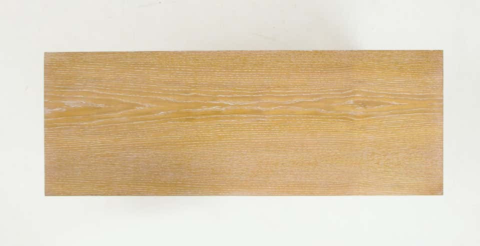 Bespoke Cerused Oak Bench/ Cocktail Table on Sabre Legs, 21st century