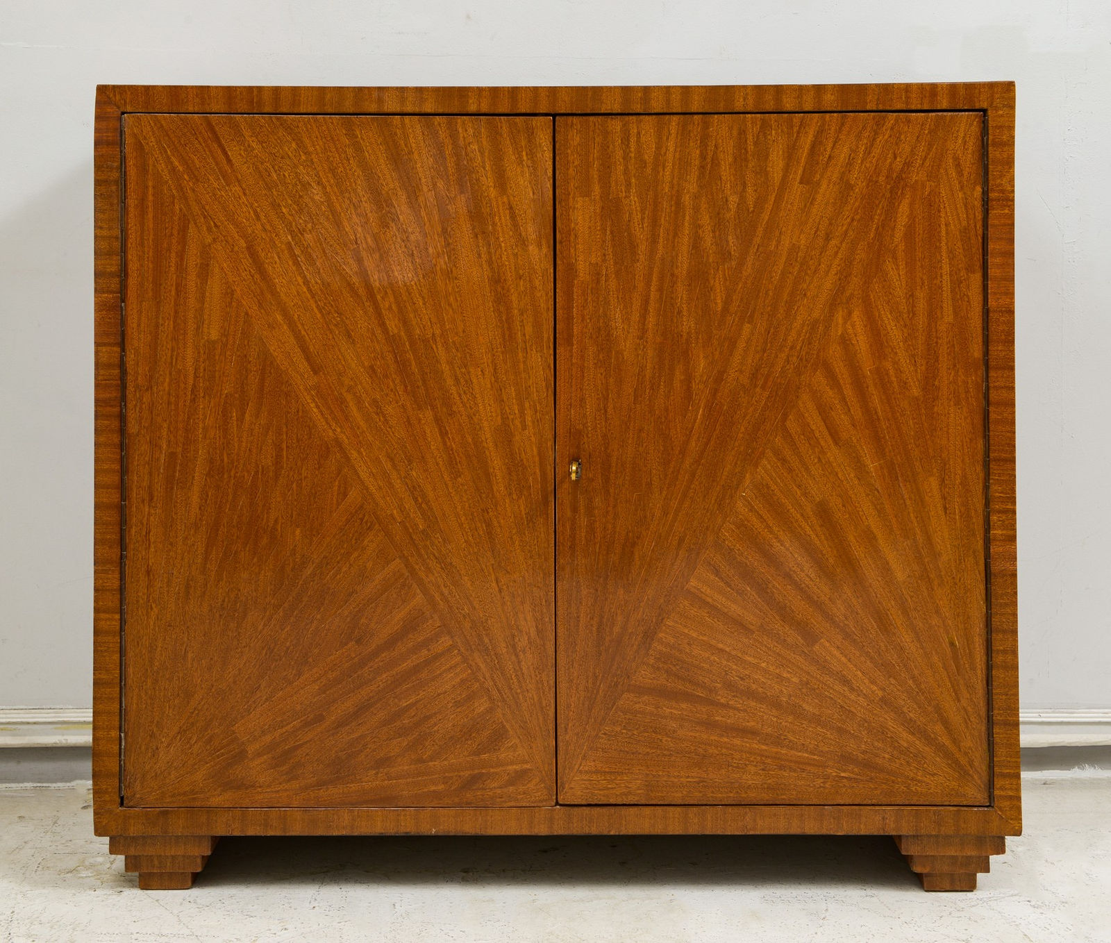 Jean-Michel Frank Inspired Exquisitely Crafted Parquetry Cabinet, 20th century
