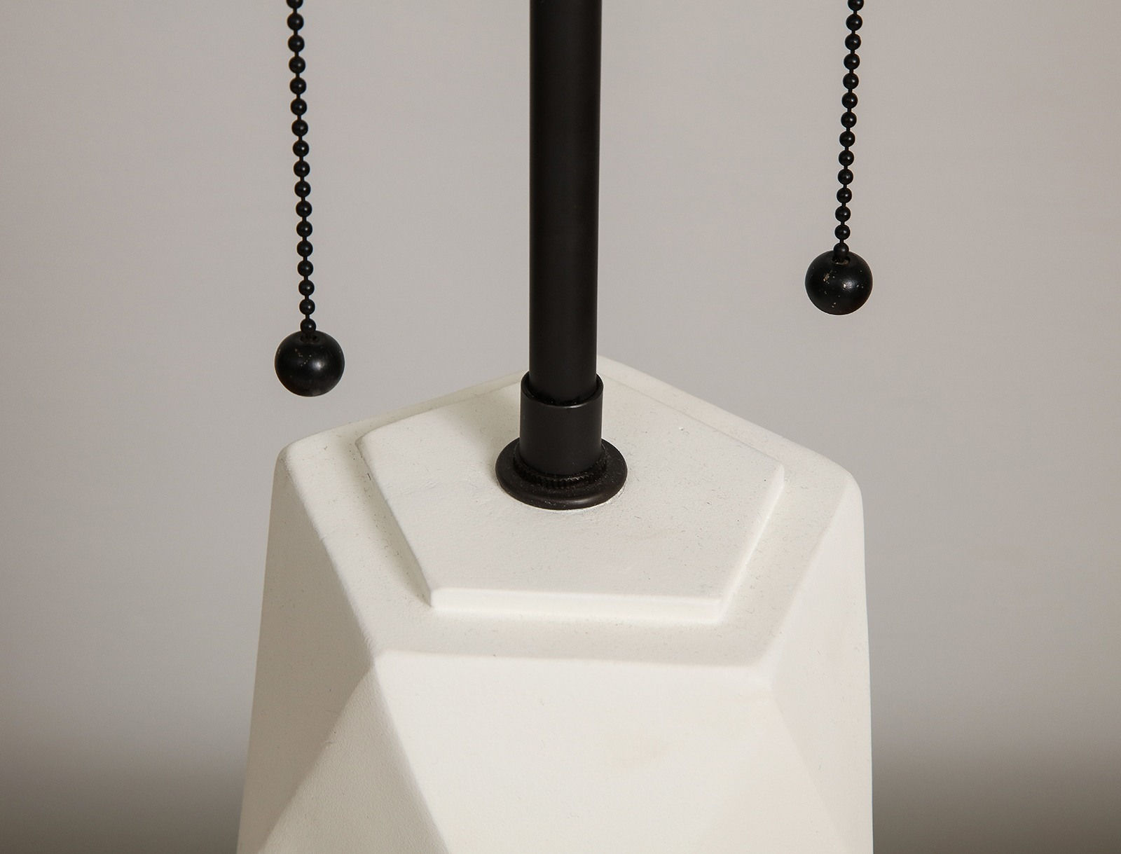 Pair of Custom Cubist Inspired Plaster Lamps, 21st century