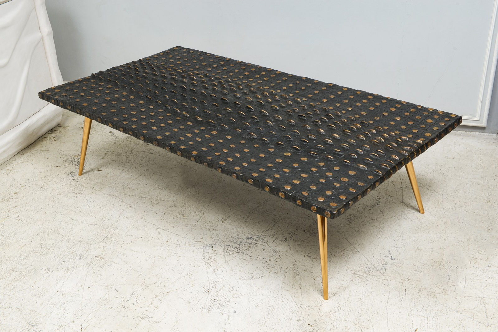 Patrick Laroche, French Bespoke Bronze Crocodile Coffee Table , 21st century